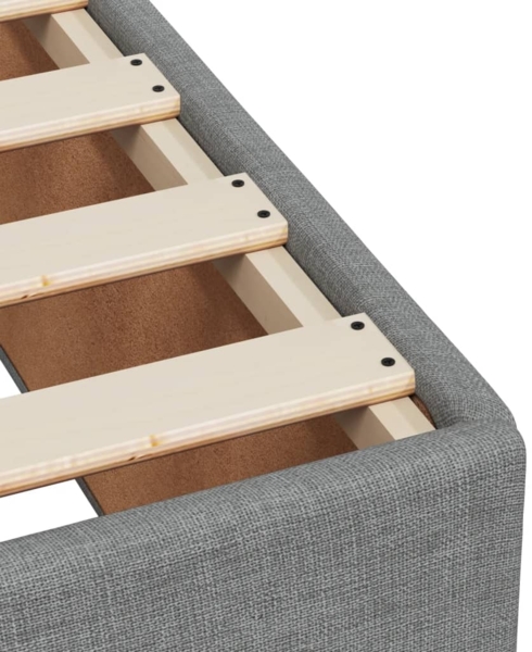 vidaXL Boxspringbett mit Matratze Hellgrau 80x200 cm Stoff 3285088 Bild 9