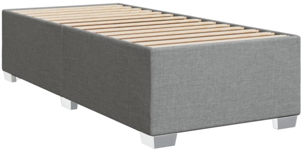 vidaXL Boxspringbett mit Matratze Hellgrau 80x200 cm Stoff 3285088 Bild 4