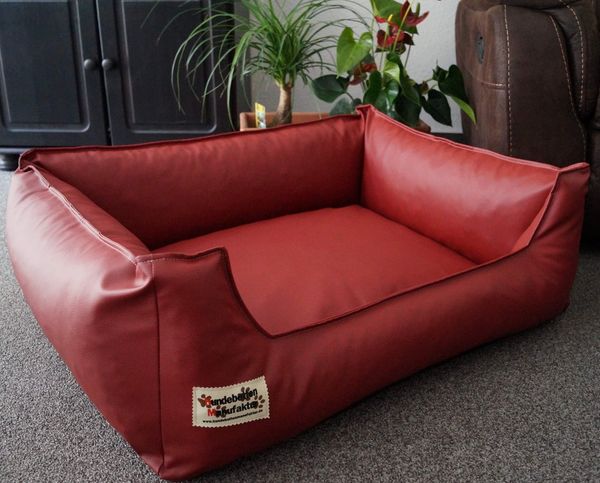Hundebettenmanufaktur Hundekorb Hundesofa Schlafplatz Kunstleder Similpelle von XS bis XXL