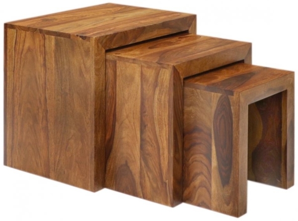 Beistelltische 3 Stk. Amba aus indischem Sheesham-Massivholz Bild 4