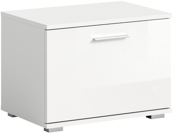 Garderobenbank Pescara / Prego , Holzwerkstoff , Weiß , 55 x 40 x 37 cm