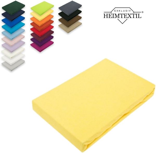 Marke Topper Jersey Spannbettlaken 200 x 220 cm Gelb