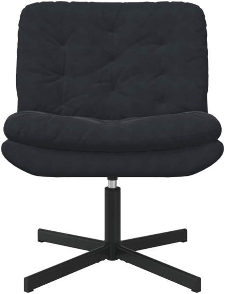 vidaXL Drehender Entspannungsstuhl Schwarz 63 x 75 x 76 cm Samt 42007365