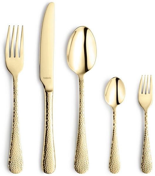 Kuppels Home CRYSTAL Besteckset 30-teilig PVD champagner gehämmert