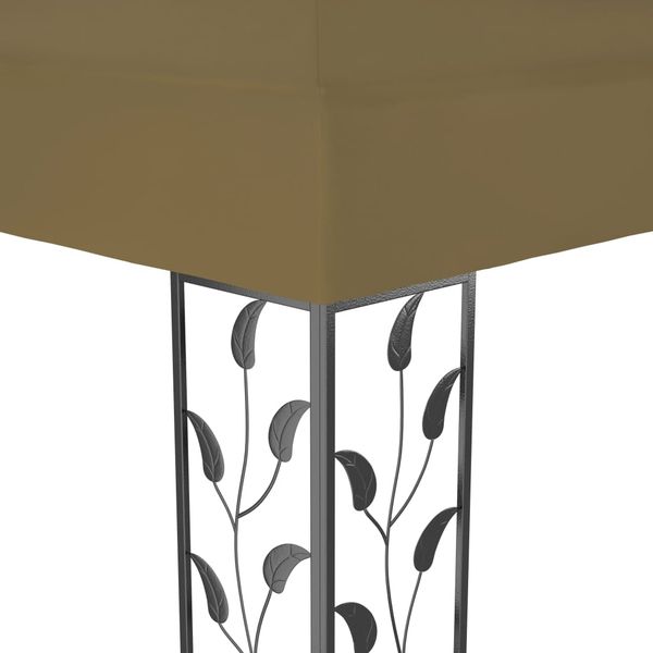 vidaXL Pavillon mit Doppeldach 3x4 m Taupe 180 g/m² 312244 Bild 5