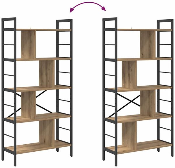 vidaXL Bücherregal Artisan-Eiche 75 x 30 x 156 cm Holzwerkstoff 883963 Bild 10