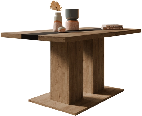 Couchtisch Tageni (Farbe: Lefkas Eiche / Lefkas Eiche + Schwarz)