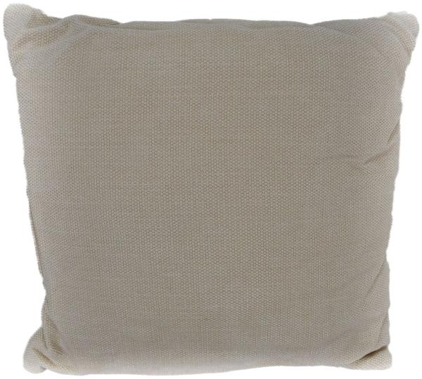 Chenille Dekokissen 45 x 45 cm Couchkissen einfarbig mit Reißverschluss creme