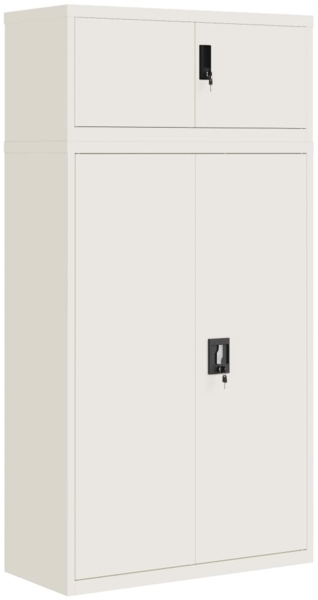 vidaXL Aktenschrank Weiß 90x40x180 cm Stahl 3188313