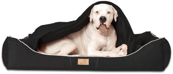 RUDOLPH Orthopädisches Hundebett, inkl. Schonbezug - 100x90cm, 03 Schwarz