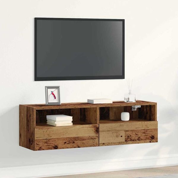 vidaXL TV-Wandschrank Altholz 100 x 30 x 30 cm Holzwerkstoff 862188