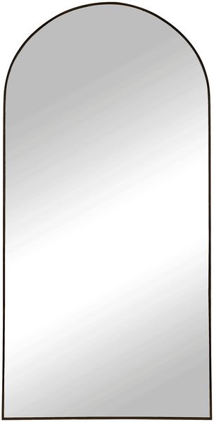 Standspiegel >Madrid< in Schwarz, Aluminium, Spiegel - 90x180x2,8cm (BxHxT)