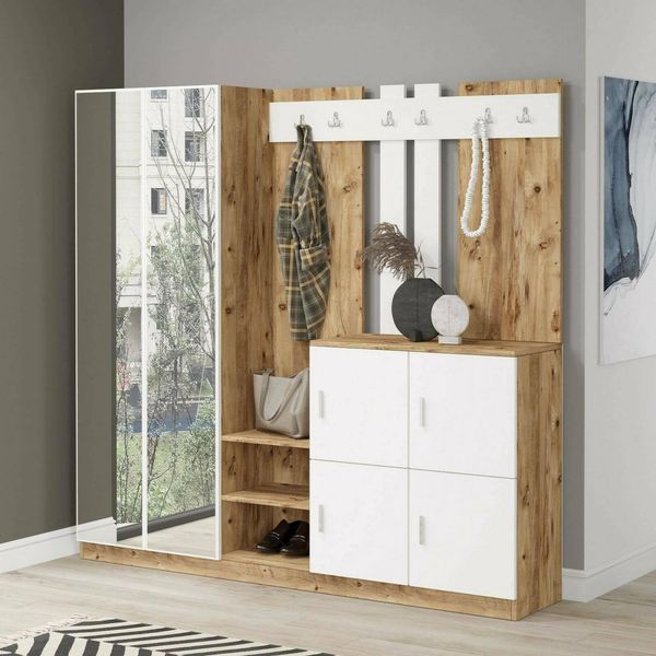 Dmora Garderobenschrank, 187,2 x 37,5 x 180 cm, Braun, 20-30 Paare