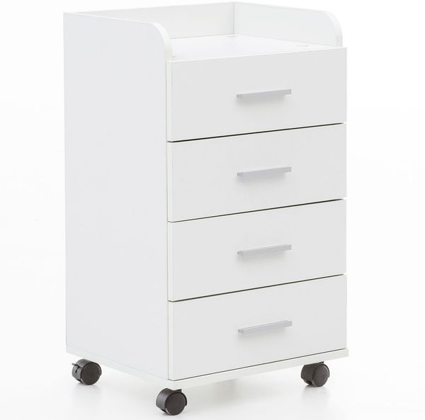 Rollcontainer in Weiß - 40x33x71 (LxBxH)