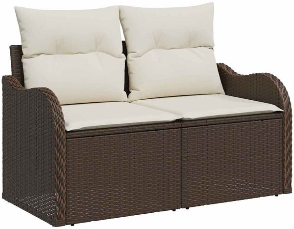 vidaXL Gartensofa-set Braun Poly-Rattan 3345788 Bild 4