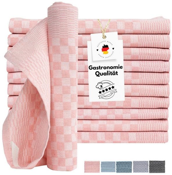 Carpe Sonno Geschirrtuch Grubentuch 100% Baumwolle Zwirn Qualität Allzwecktuch Küche Kochfest, (Spar-Set, 10-tlg, 10 Grubentücher), Gastro Geschirrhandtuch mit Aufhänger Must Have Wohnung Haushalt