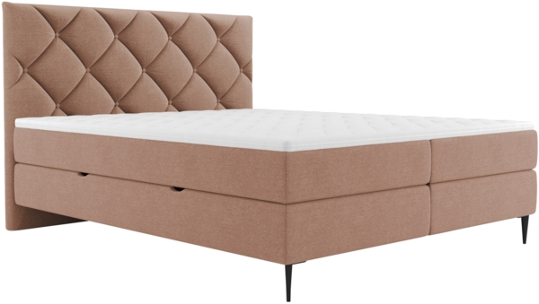 Boxspringbett Liztuko (Farbe: Verita 52, Füße: Schwarz, Größe: 160 x 200) Bild 2