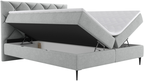 Boxspringbett Liztuko (Farbe: Verita 52, Füße: Schwarz, Größe: 160 x 200) Bild 6