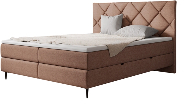 Boxspringbett Liztuko (Farbe: Verita 52, Füße: Schwarz, Größe: 160 x 200) Bild 5