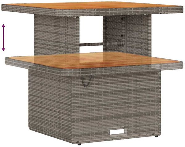 vidaXL Garten-Sofa-Set mit Kissen mit Speicher 10 pcs Grau 3363658 Bild 9