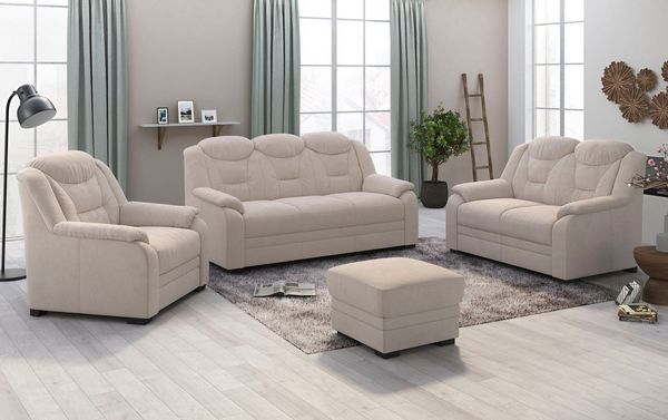 COTTA 2-Sitzer Marcus, Bequemer 2-Sitzer in klassischem Design mit hoher Rückenlehne