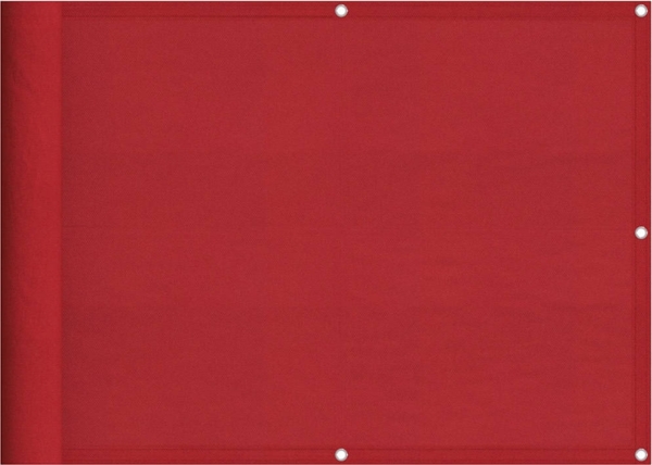 vidaXL Balkon-Sichtschutz Rot 75x800 cm 100 % Polyester-Oxford 42002130