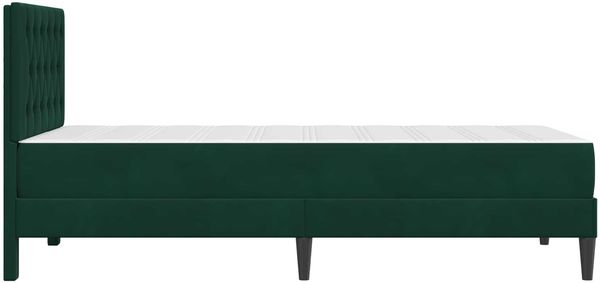 vidaXL Bettgestell mit Matratze Dunkelgrün 90 x 190 cm Samt 3415020 Bild 7