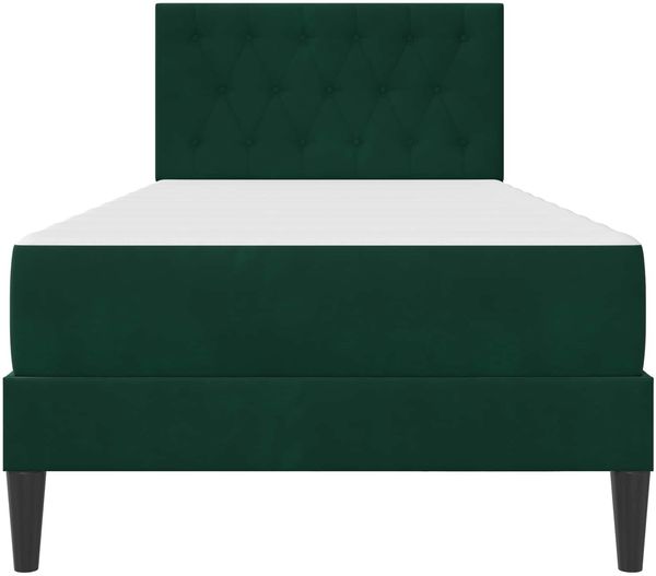vidaXL Bettgestell mit Matratze Dunkelgrün 90 x 190 cm Samt 3415020 Bild 6