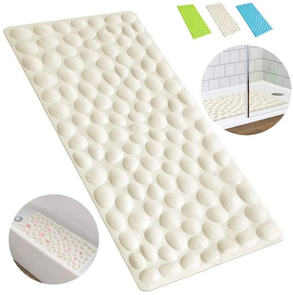 SURFOU Badematte Badewannenmatte rutschfest, Antirutschmatte für Badewanne, Badematte, Maschinenwaschbar, Naturkautschuk, Rechteck 40*80cm, Duschmatte rutschfest mit Saugnäpfen, 100% BPA-frei, schimmelresistent
