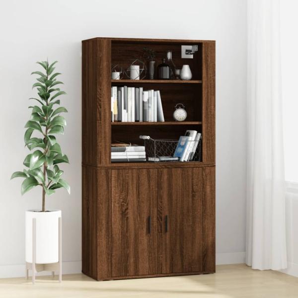 vidaXL Highboard Braun Eichen-Optik Holzwerkstoff