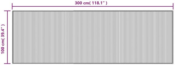 vidaXL Teppich Rechteckig Dunkelbraun 100x300 cm Bambus 376953 Bild 8