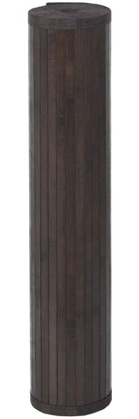 vidaXL Teppich Rechteckig Dunkelbraun 100x300 cm Bambus 376953 Bild 3