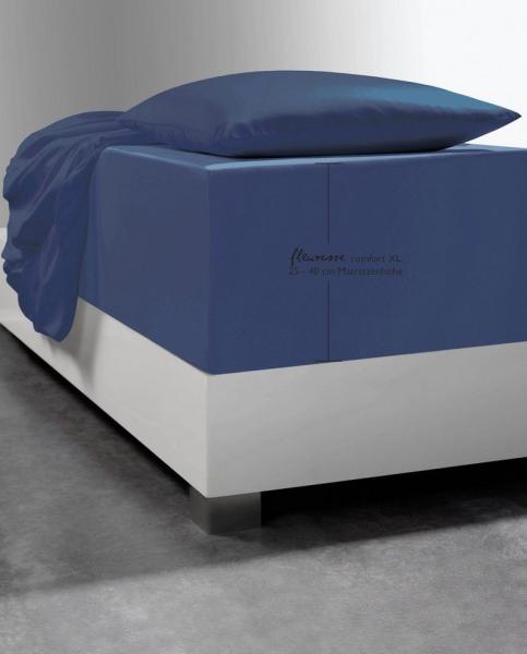 fleuresse Spannbettlaken Comfort XL, Mako-Jersey, Gummizug: rundum, (1 Stück), Mako-Jersey, für Matratzen bis 40 cm Höhe, Bettlaken, Spannbetttuch