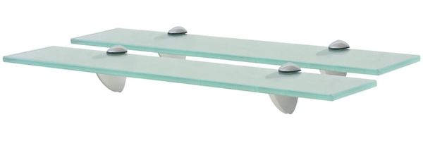 vidaXL Schweberegale 2 Stk. Glas 50x10 cm 8 mm 3051496