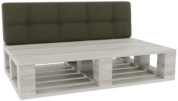 Gutekissen® Palettenkissen Gesteppte Kissen mit Knöpfen, Palettenauflagen Sitzkissen Rückenlehne Gesteppt PFG (Rückenlehne 120x40, Dunkelgrün)