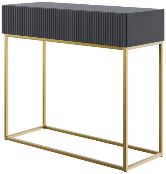 Selsey Veldio Konsolentisch, Holzwerkstoff, Schwarz, 90 cm breit