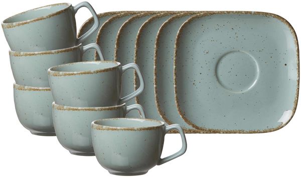 Ritzenhoff & Breker Casa Kaffeetasse mit Untertasse 6er Set blau