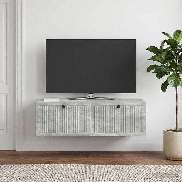 vidaXL Wandmontierter TV-Schrank Betongrau 98 x 41 x 30 cm 898018
