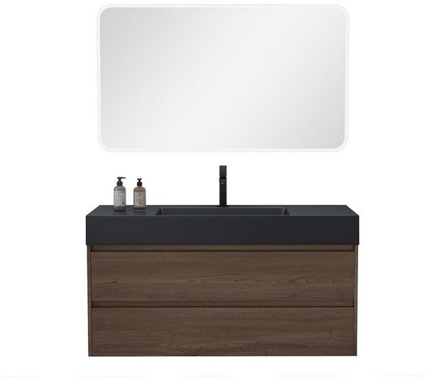 Mai & Mai Badmöbel-Set Badezimmermöbel 120cm Waschbecken Waschtisch mit Unterschrank Deep