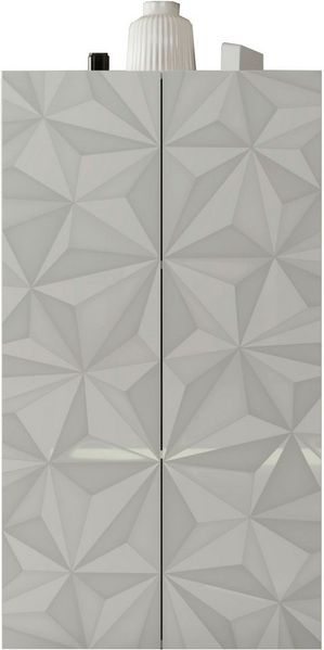 Home affaire Aktenschrank Prisma, Breite 63 cm, Höhe 114 cm, 2 Türen (2 Einlegeböden) Büroschrank, Mehrzweckschrank, Front mit Siebdruck