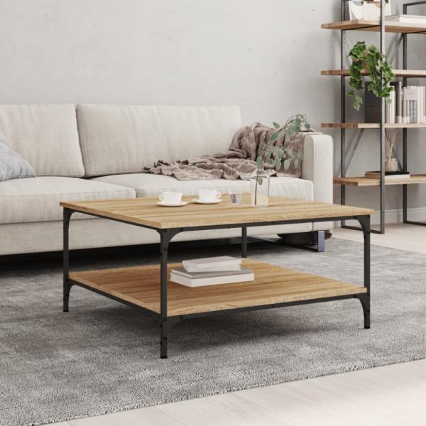 vidaXL Couchtisch Sonoma-Eiche 80x80x40 cm Holzwerkstoff 832839