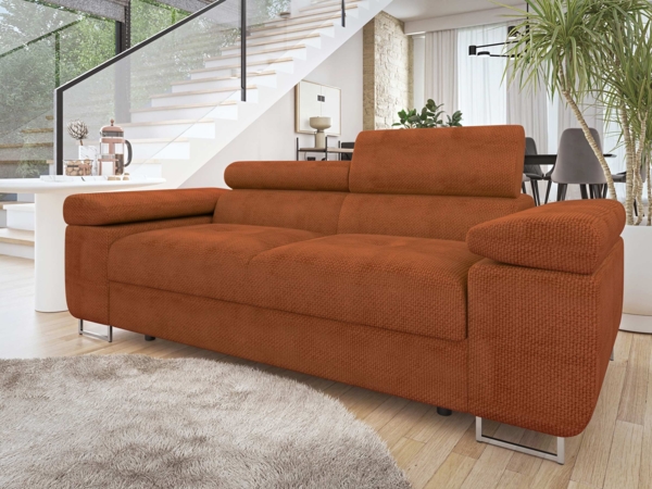 Sofa Torezio II mit Einstellbare Kopfstützen (Farbe: Flow 09)