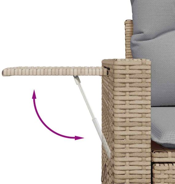 vidaXL Garten-Sofa-Set mit Kissen 10 pcs Beige und Hellgrau 3363657 Bild 12