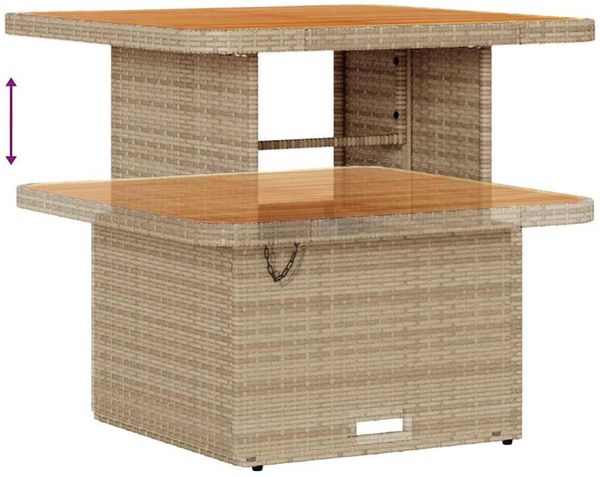 vidaXL Garten-Sofa-Set mit Kissen 10 pcs Beige und Hellgrau 3363657 Bild 9
