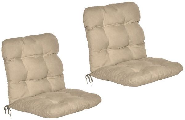 Beautissu Sitzauflage 2er Set Niedriglehner Auflagen Set Flair NL, 100 x 50 x 8 cm, Natur, 2er Sitzkissen Niederlehner, Sitzpolster Gartenstuhl & Gartenmöbel