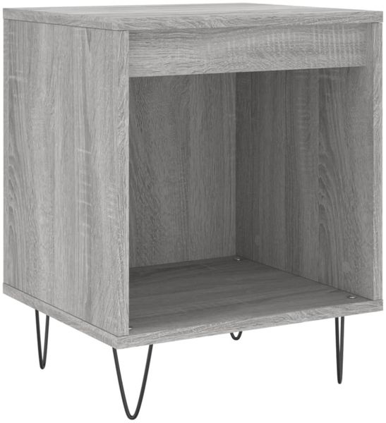 vidaXL Nachttisch, Holzwerkstoff, 40 x 35 x 50 cm, Grau Sonoma