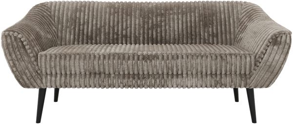 Sofa, Wohnzimmersofa PIRS 3, Skandinavisches Sofa 3-Sitzer, Sofa mit Wellenfederung, schwarze Füße, Breite 180 cm Hoher Sitzkomfort - Hellbraun Cord Bild 7