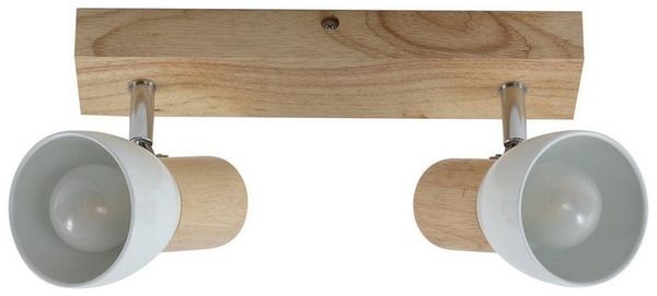 Lindby Deckenstrahler Thorin, Holz IP20, 2 x 40 W