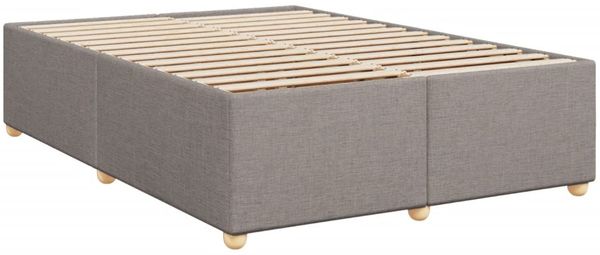 vidaXL Boxspringbett mit Matratze Taupe 160x200 cm Stoff 3293649 Bild 10