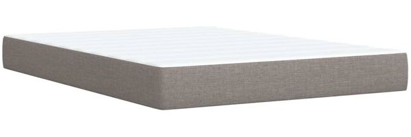 vidaXL Boxspringbett mit Matratze Taupe 160x200 cm Stoff 3293649 Bild 11